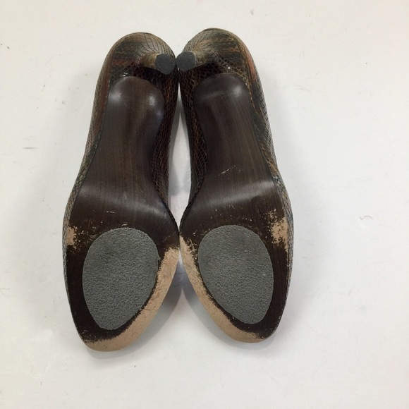 Stuart Weitzman Diamond Embossed Multicolor Platform Pump Heels Size 8 1/2 - Picture 13 of 13